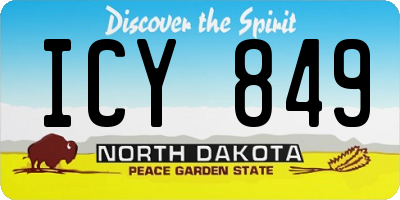 ND license plate ICY849