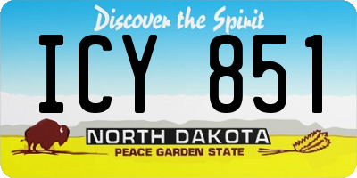ND license plate ICY851