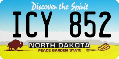 ND license plate ICY852