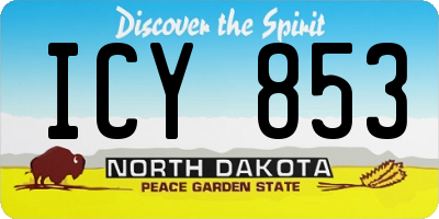 ND license plate ICY853