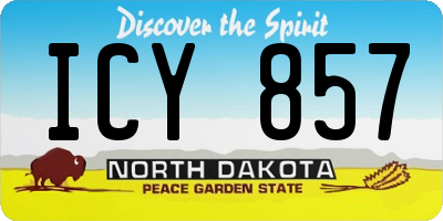 ND license plate ICY857