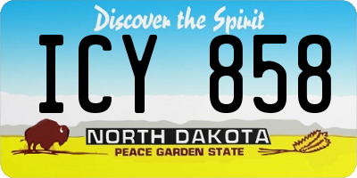 ND license plate ICY858