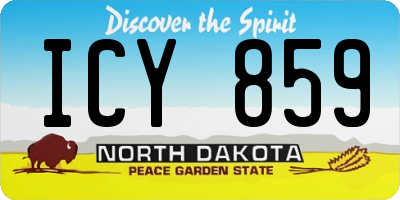 ND license plate ICY859