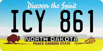 ND license plate ICY861