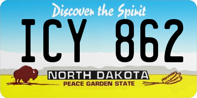 ND license plate ICY862