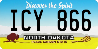 ND license plate ICY866