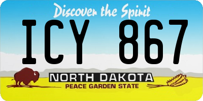 ND license plate ICY867