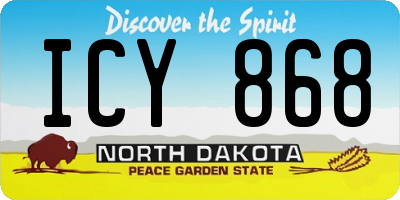 ND license plate ICY868