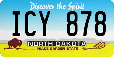 ND license plate ICY878