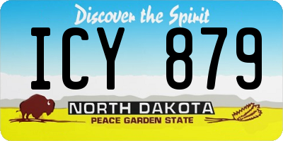 ND license plate ICY879