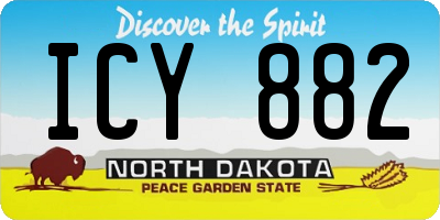 ND license plate ICY882