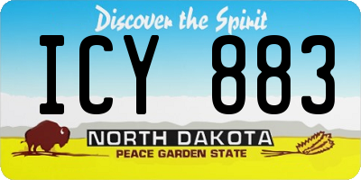 ND license plate ICY883