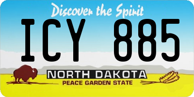 ND license plate ICY885