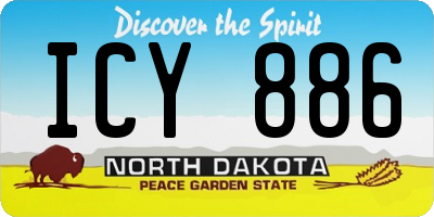 ND license plate ICY886