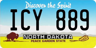 ND license plate ICY889