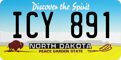 ND license plate ICY891