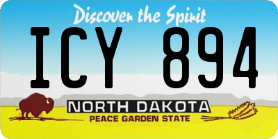 ND license plate ICY894