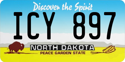 ND license plate ICY897