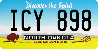 ND license plate ICY898