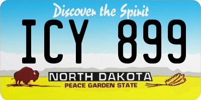 ND license plate ICY899
