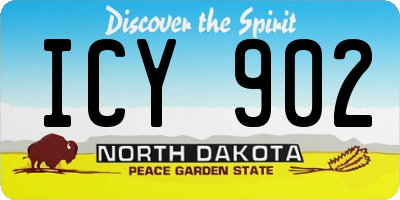 ND license plate ICY902