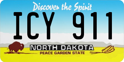 ND license plate ICY911