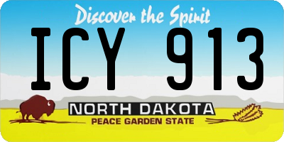 ND license plate ICY913