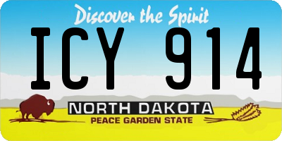 ND license plate ICY914