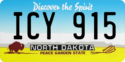 ND license plate ICY915