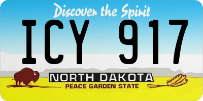 ND license plate ICY917