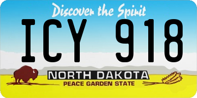 ND license plate ICY918