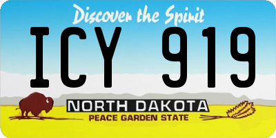 ND license plate ICY919