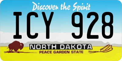 ND license plate ICY928