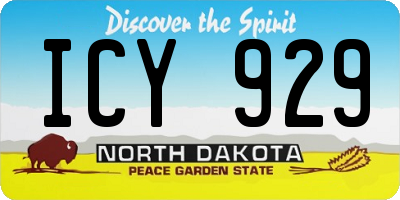ND license plate ICY929