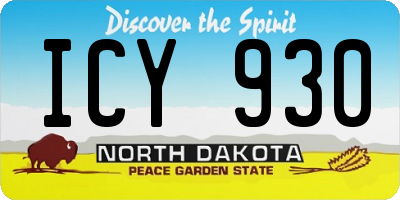 ND license plate ICY930