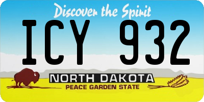 ND license plate ICY932