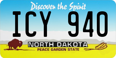 ND license plate ICY940