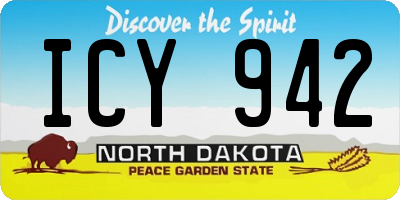 ND license plate ICY942