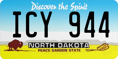ND license plate ICY944