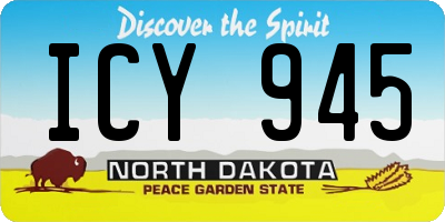 ND license plate ICY945
