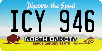 ND license plate ICY946