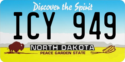 ND license plate ICY949