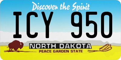 ND license plate ICY950
