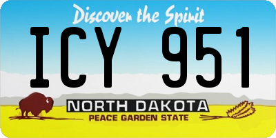 ND license plate ICY951