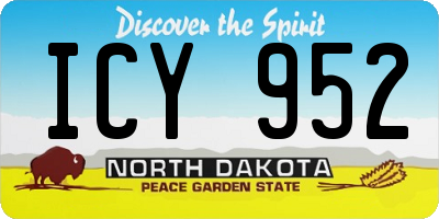 ND license plate ICY952
