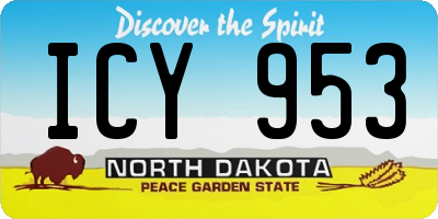 ND license plate ICY953