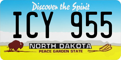 ND license plate ICY955