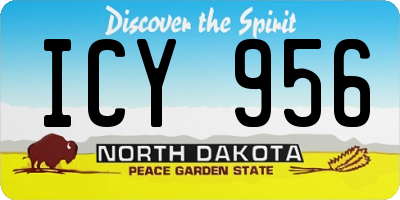 ND license plate ICY956