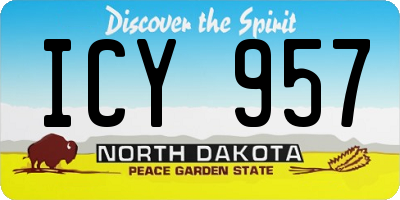 ND license plate ICY957
