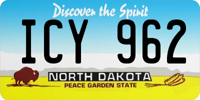 ND license plate ICY962
